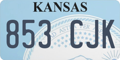 KS license plate 853CJK