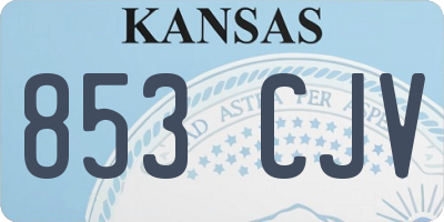 KS license plate 853CJV