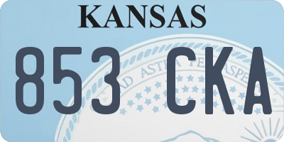 KS license plate 853CKA
