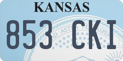 KS license plate 853CKI