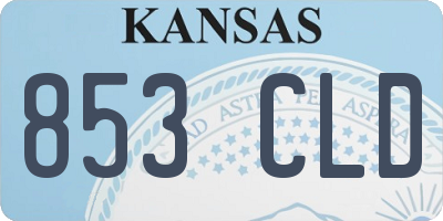 KS license plate 853CLD