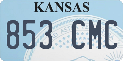 KS license plate 853CMC