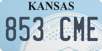 KS license plate 853CME