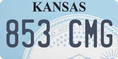 KS license plate 853CMG