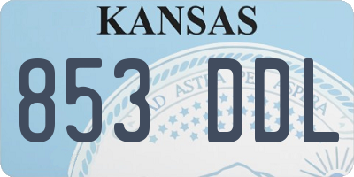 KS license plate 853DDL