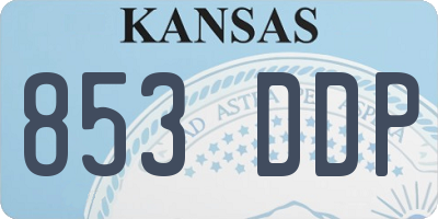 KS license plate 853DDP
