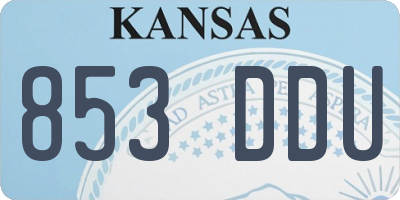 KS license plate 853DDU