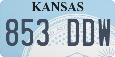 KS license plate 853DDW