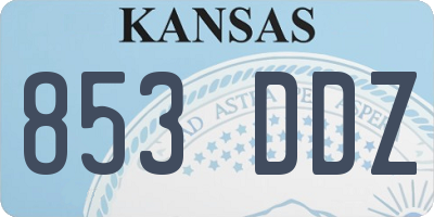 KS license plate 853DDZ