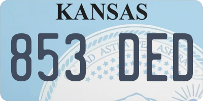 KS license plate 853DED