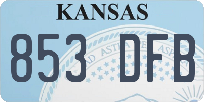 KS license plate 853DFB