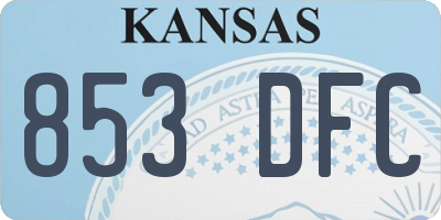 KS license plate 853DFC
