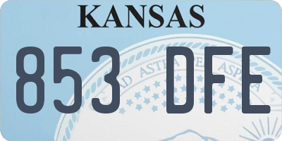 KS license plate 853DFE