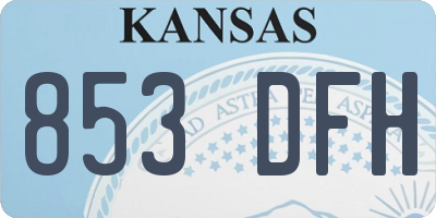 KS license plate 853DFH