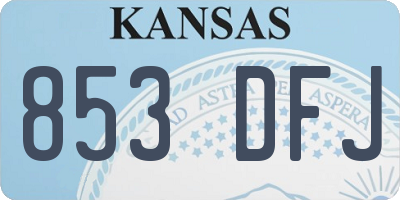 KS license plate 853DFJ