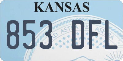 KS license plate 853DFL