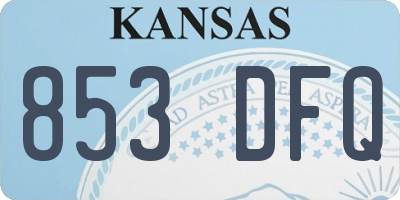 KS license plate 853DFQ