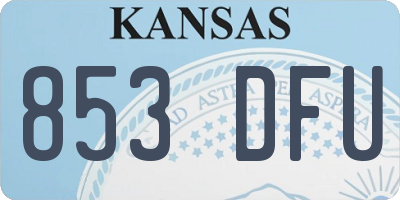 KS license plate 853DFU