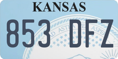 KS license plate 853DFZ