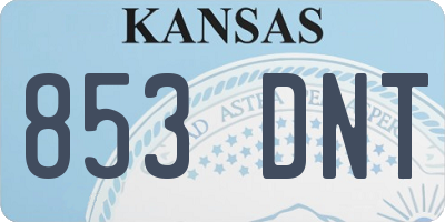 KS license plate 853DNT