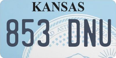 KS license plate 853DNU