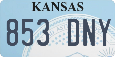 KS license plate 853DNY