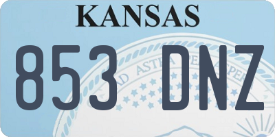 KS license plate 853DNZ