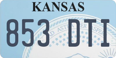 KS license plate 853DTI