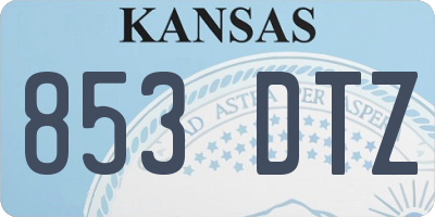KS license plate 853DTZ