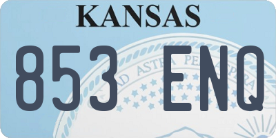 KS license plate 853ENQ