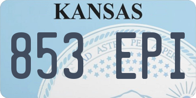 KS license plate 853EPI