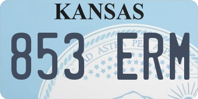 KS license plate 853ERM