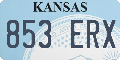 KS license plate 853ERX