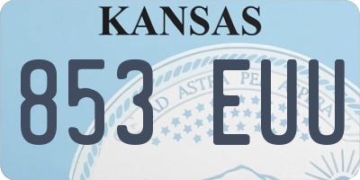 KS license plate 853EUU