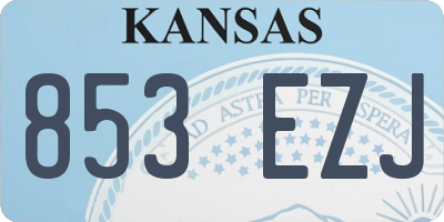 KS license plate 853EZJ