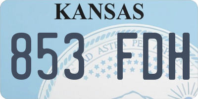 KS license plate 853FDH
