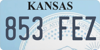 KS license plate 853FEZ