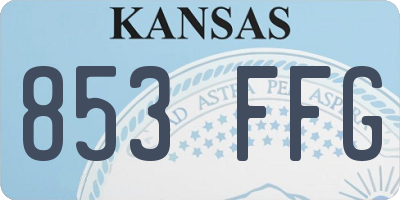 KS license plate 853FFG