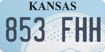 KS license plate 853FHH