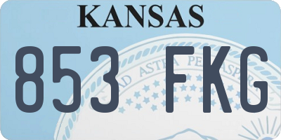 KS license plate 853FKG