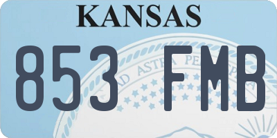 KS license plate 853FMB