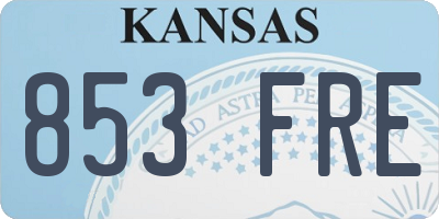 KS license plate 853FRE