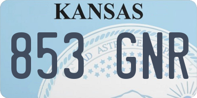 KS license plate 853GNR