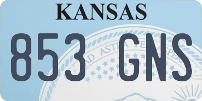 KS license plate 853GNS