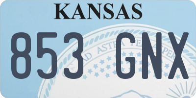 KS license plate 853GNX