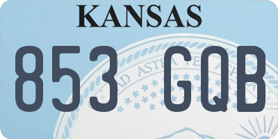 KS license plate 853GQB