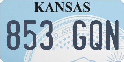 KS license plate 853GQN