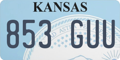 KS license plate 853GUU