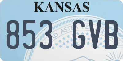 KS license plate 853GVB