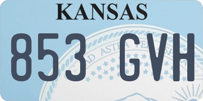 KS license plate 853GVH